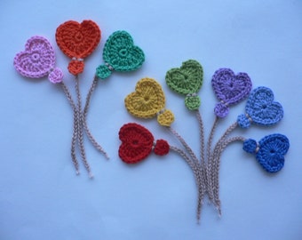 Balloon Crochet Applique Crochet Applique Patches Accessories Crochet Applique