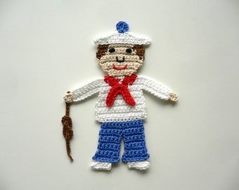 Sailor - crochet applique