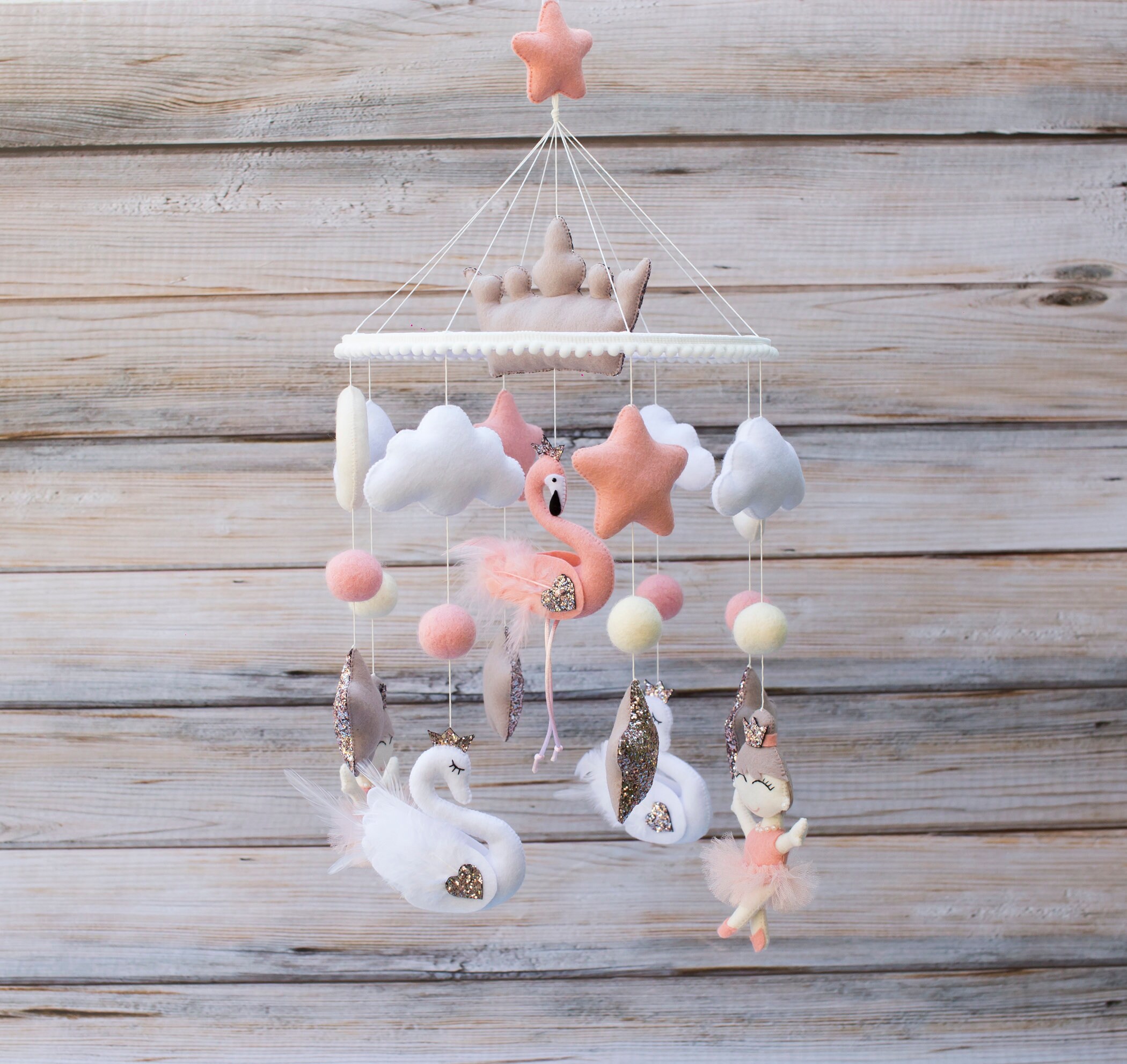Baby mobile felt Nursery decor Hanging mobile Baby shower gift Etsy