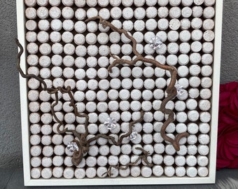 Pinwall wine/champagne corks picture decoration