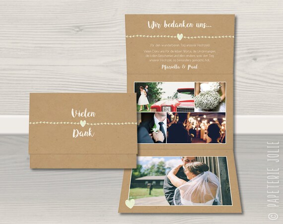 Danksagung Hochzeit Vintage Green Etsy