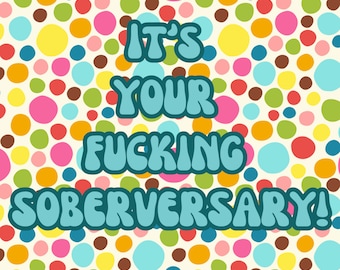 Tarjeta de aniversario de sobriedad: Tarjeta de aniversario de sobriedad hecha a mano