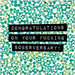 Nüchterner Fisch, Soberversary, Sobriety, Liebe, Teetotal, Erholungskarte, Alkoholfrei, Sober-Jubiläum, Sober-Geburtstag, Sober
