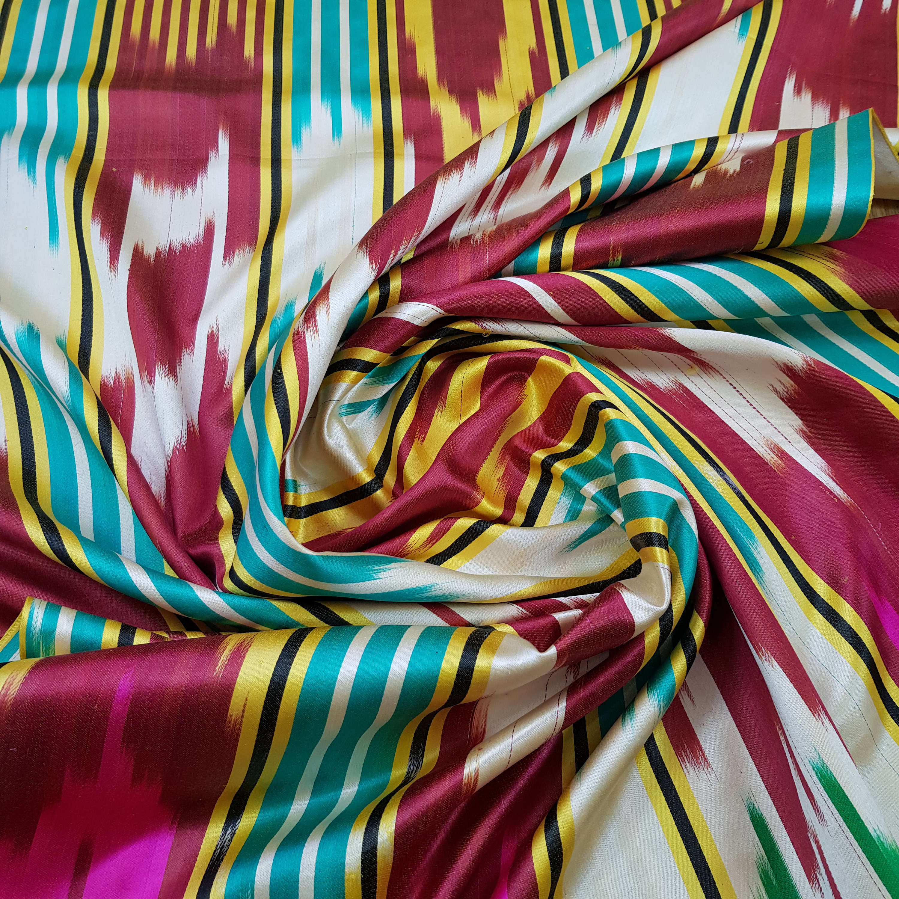 Vintage silk ikat fabric 70scolor uzbek luxury fabric Etsy