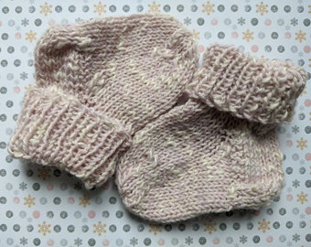 Chaussettes bébé - chaussettes nouveau-né rose clair à pois