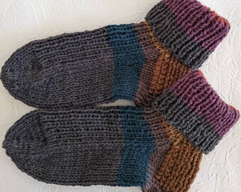Beautiful women's socks size. 36/37 with block stripes