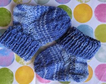 Blaue BabySöckchen - Neugeborenen-Socken