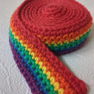 Crocheted snail band &quot;Rainbow&quot; for small hands