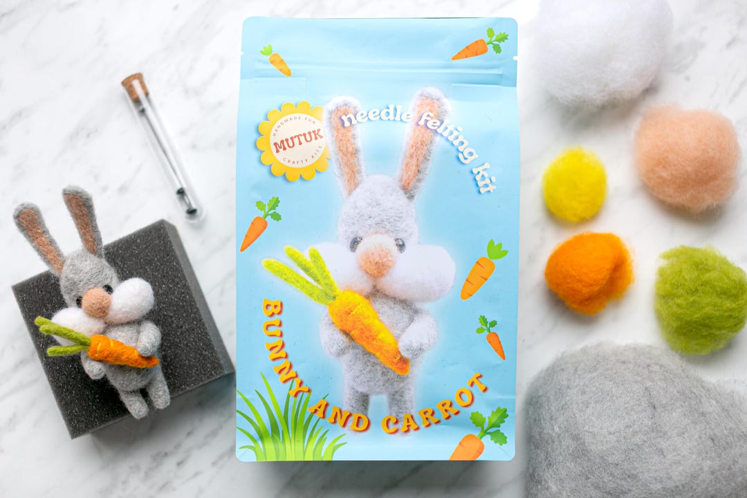 Bunny Needle Felting Kit - Etsy