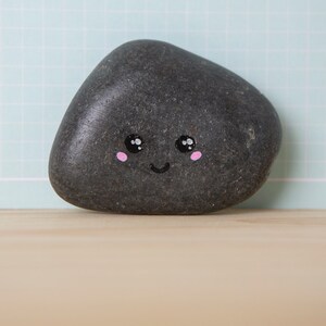 Small Pebble Buddy - Kawaii Cute Face - Rock Friendly - Unique Pet Gift