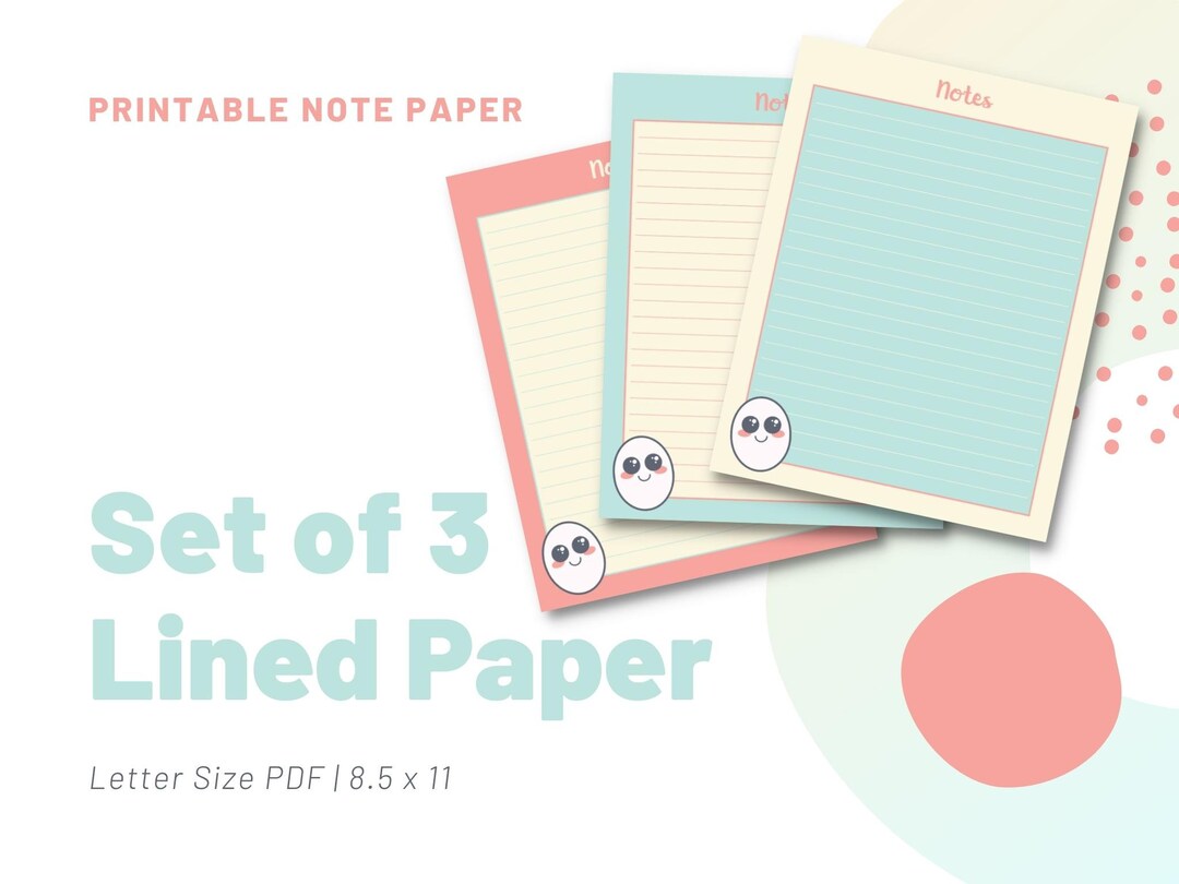 Pebble Note Taking 3 Rock the Pebble Notes Page Printable | Lined Note Paper | Notes Page ...