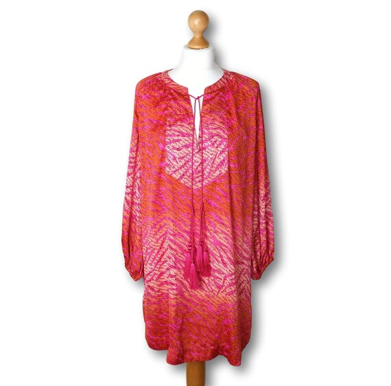 boho kleid pink