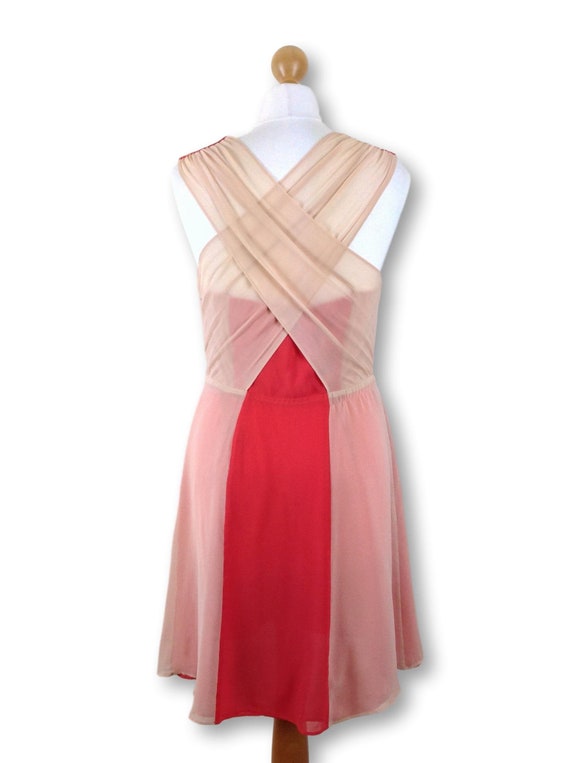 coral party dress