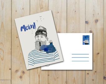 Carte postale «Moin»