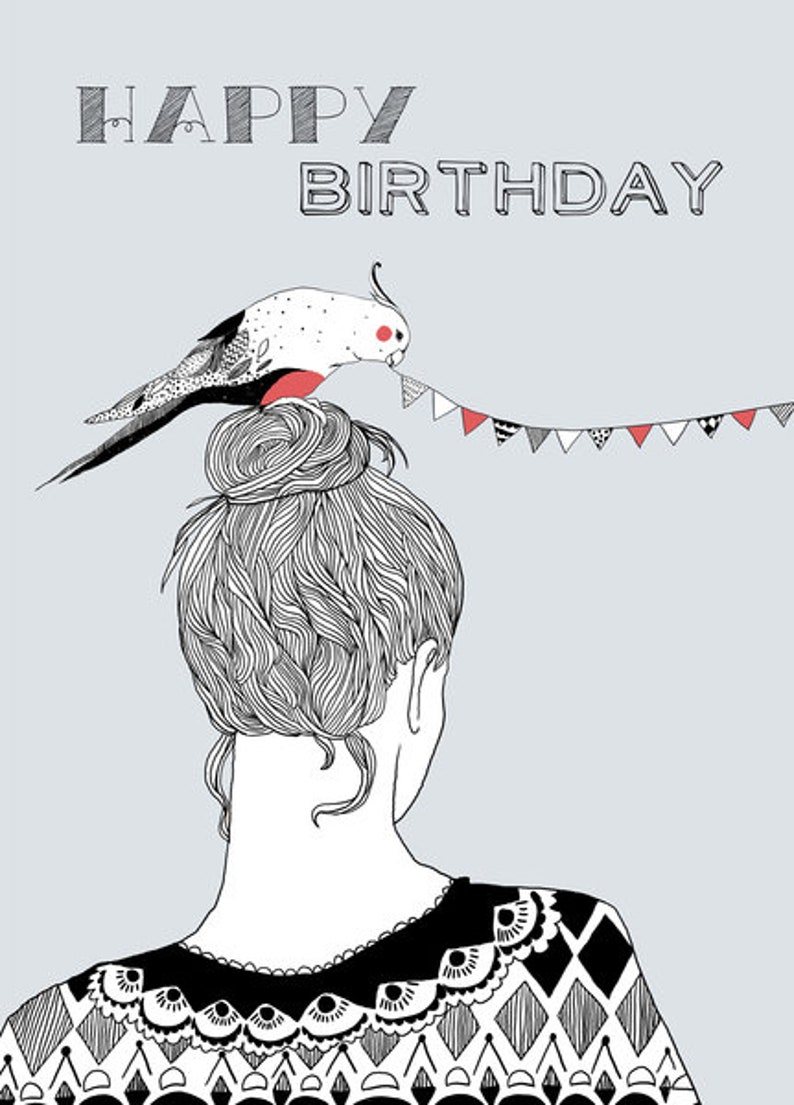 Carte postale "Joyeux anniversaire oiseau" image 2