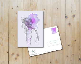 Postkarte "Jellyfishgirl"