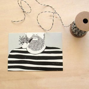 Carte postale « Pipe à fleurs »