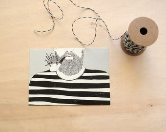Carte postale « Pipe à fleurs »