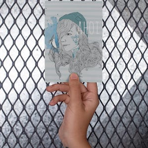 Carte postale « Fille nautique »