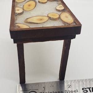 Miniature Resin Table (white and gold)