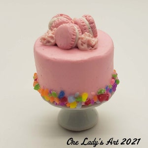 Miniature Pink French Macaroon Cake