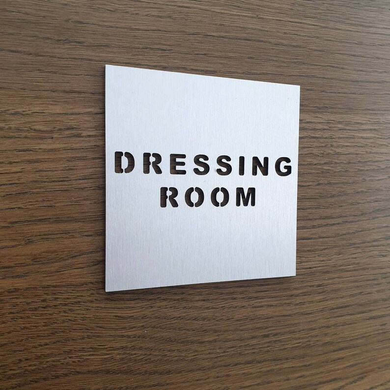 Dressing Room Signs For Doors Aluminium Sign Office Sign Etsy