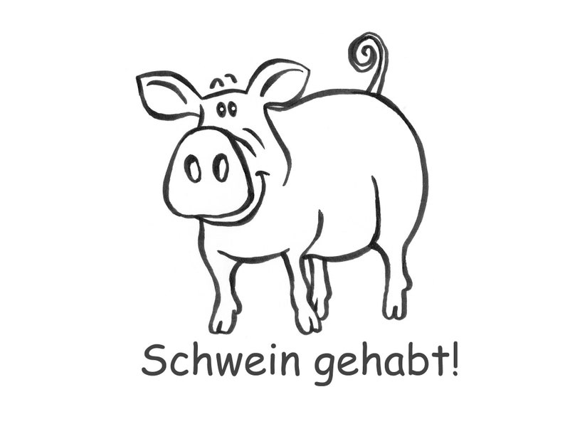 Lobstempel Schwein Bild 1