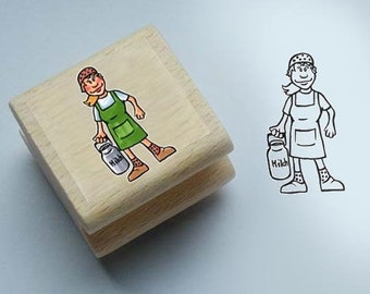 Wooden stamp farmer's wife