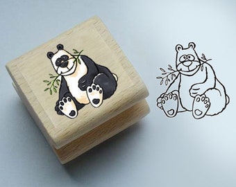 Holzstempel Pandabär