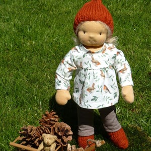 Puppenkleidung 36cm Set handgemachte Puppensachen für Mädchen Socken Strickmütze Puppengeschenk Puppenmode Kleider für Stoffpuppe Waldorfart