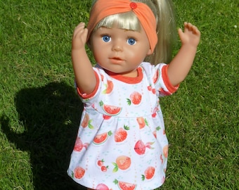 Puppenkleidung 43cm Set handgemachte Puppensachen für Mädchen Shirt mit Hose Puppenoutfit Geschenk Puppenmode Puppenzubehör Größe 40-45cm