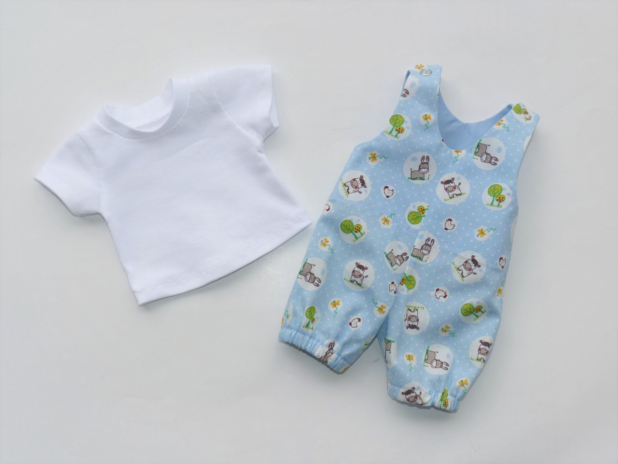 Vêtements pour poupée mon grand poupon 36 cm : Salopette et tee-shirt- Corolle