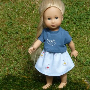 Doll clothes 27 cm set handmade doll things for girls shirt skirt doll outfit Easter gift doll clothes doll accessories 27-30 cm image 5