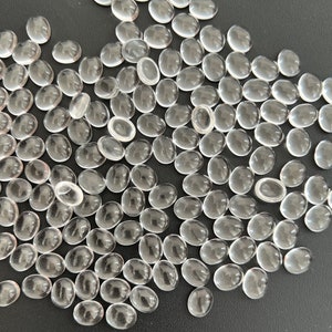 Natural Crystal Quartz Oval Cabochon: Jewelry Making Loose Gemstone Size (4x6- 15x20 mm)