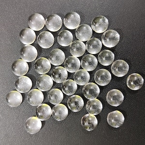 Natural Crystal Quartz Round Cabochon: Jewelry Making Loose Gemstone Size (4-20 mm)
