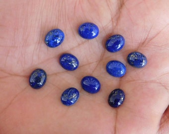 Lapis stone oval shape for jewelry making and macrame LL221 Lapis Lazuli Cabochon