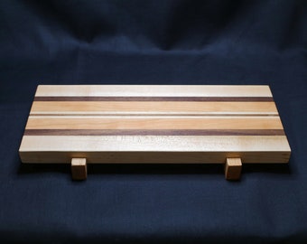 Japanese lacquer tray simulated wood grain service 25cm; tea sake sushi sashimi 