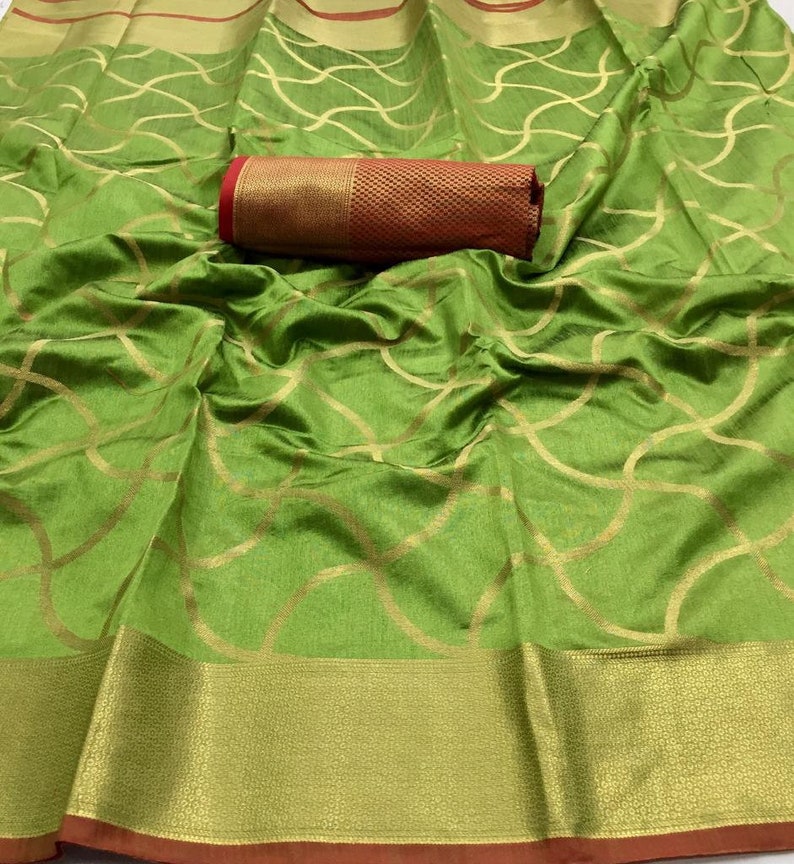 New Free Shipping Party Silk Weaving Saree Traditional Wedding Bridal Casual Wear Sari With Blouse Piece