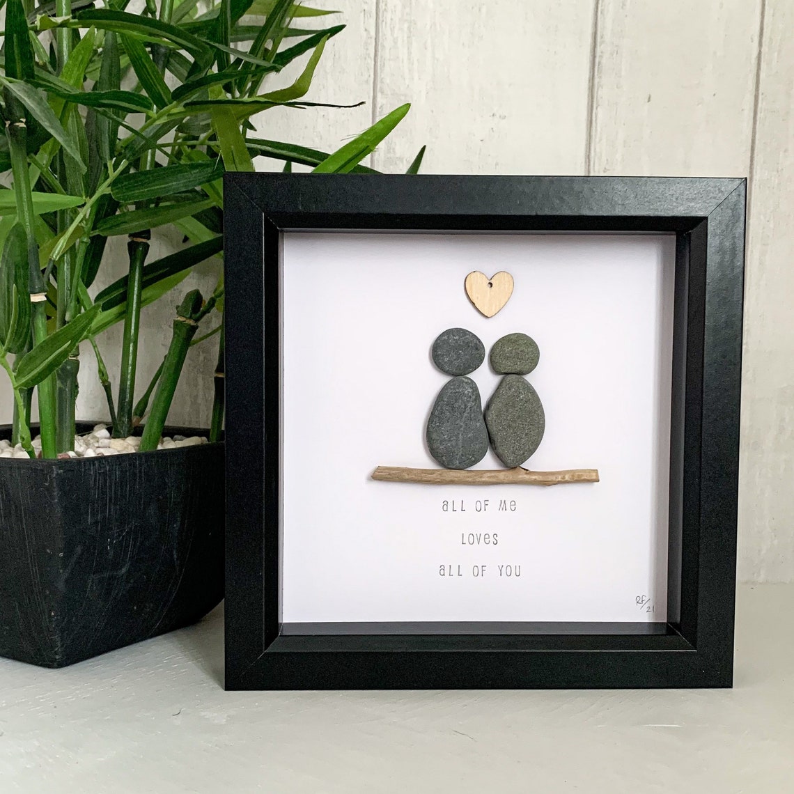 Anniversary Pebble Art Personalised Pebble Art Anniversary Etsy UK