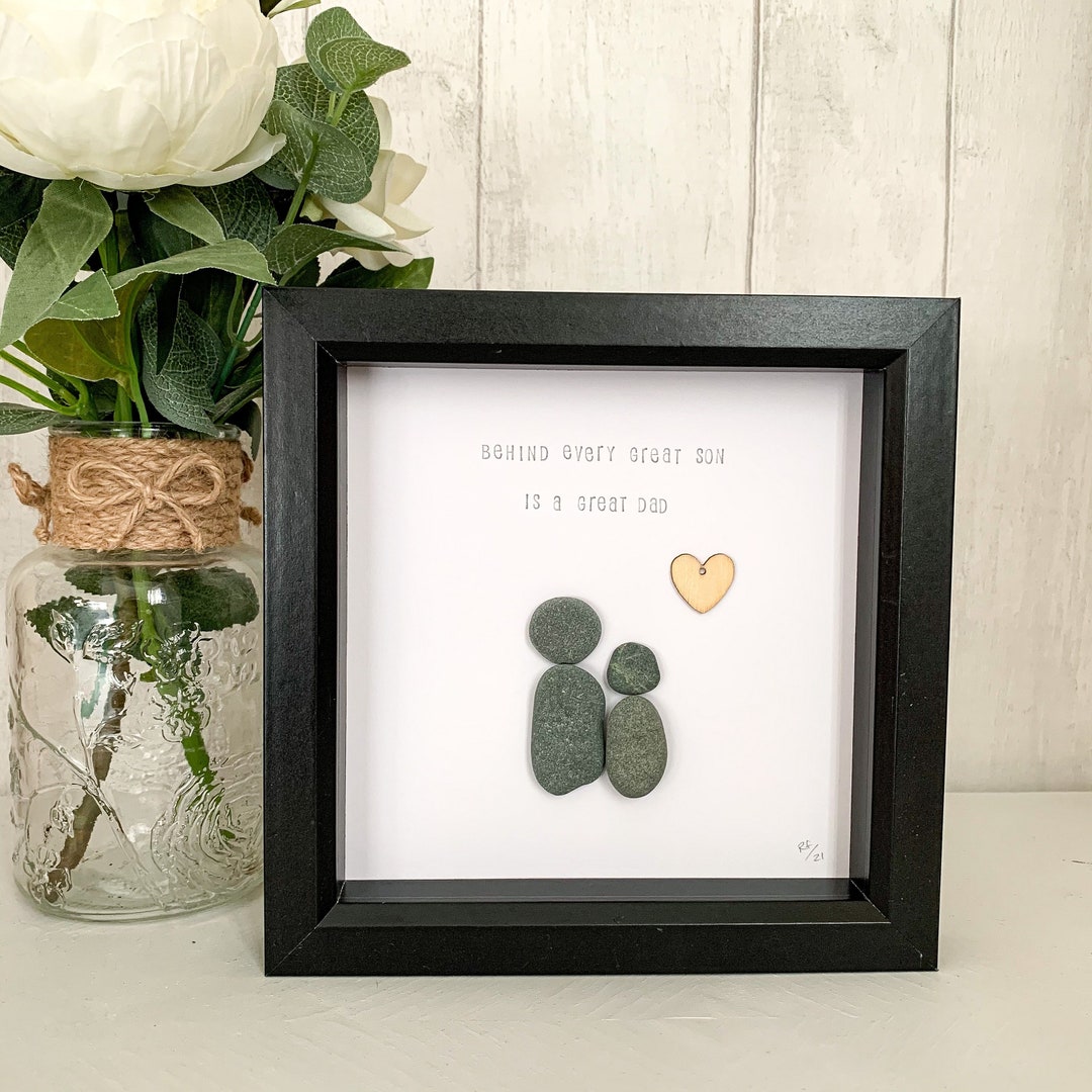Targa Acrilica Con Cuore Per Papà – Regalo Da Figlio A Padre – Decorazione Da Scrivania Con Messaggio Toccante