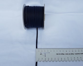 5 meters rubber band 4 mm wide in blue / night blue per meter