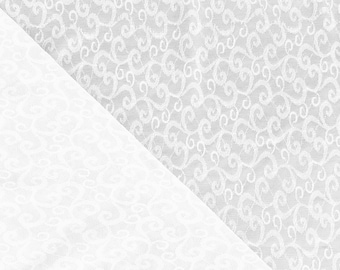 90 cm lining material bi-elastic (Powernet) white/patterned