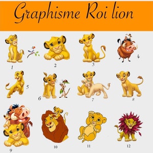 Sucettes personnalisées graphismes classiques Roi Lion image 2