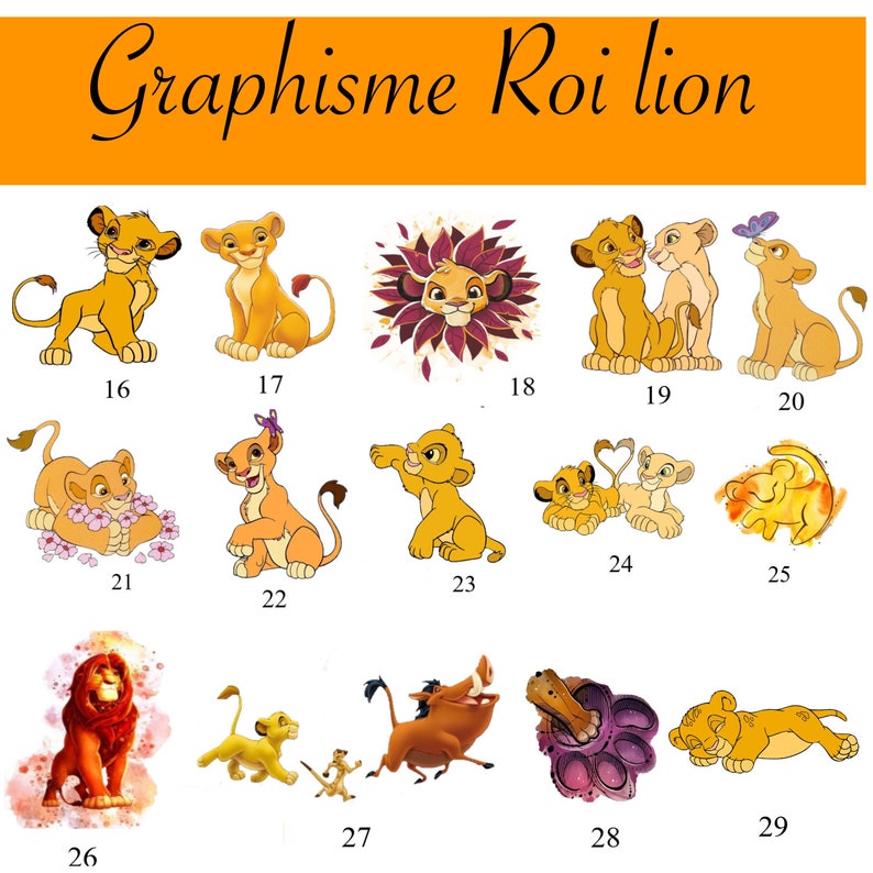 Sucettes personnalisées graphismes classiques Roi Lion image 3