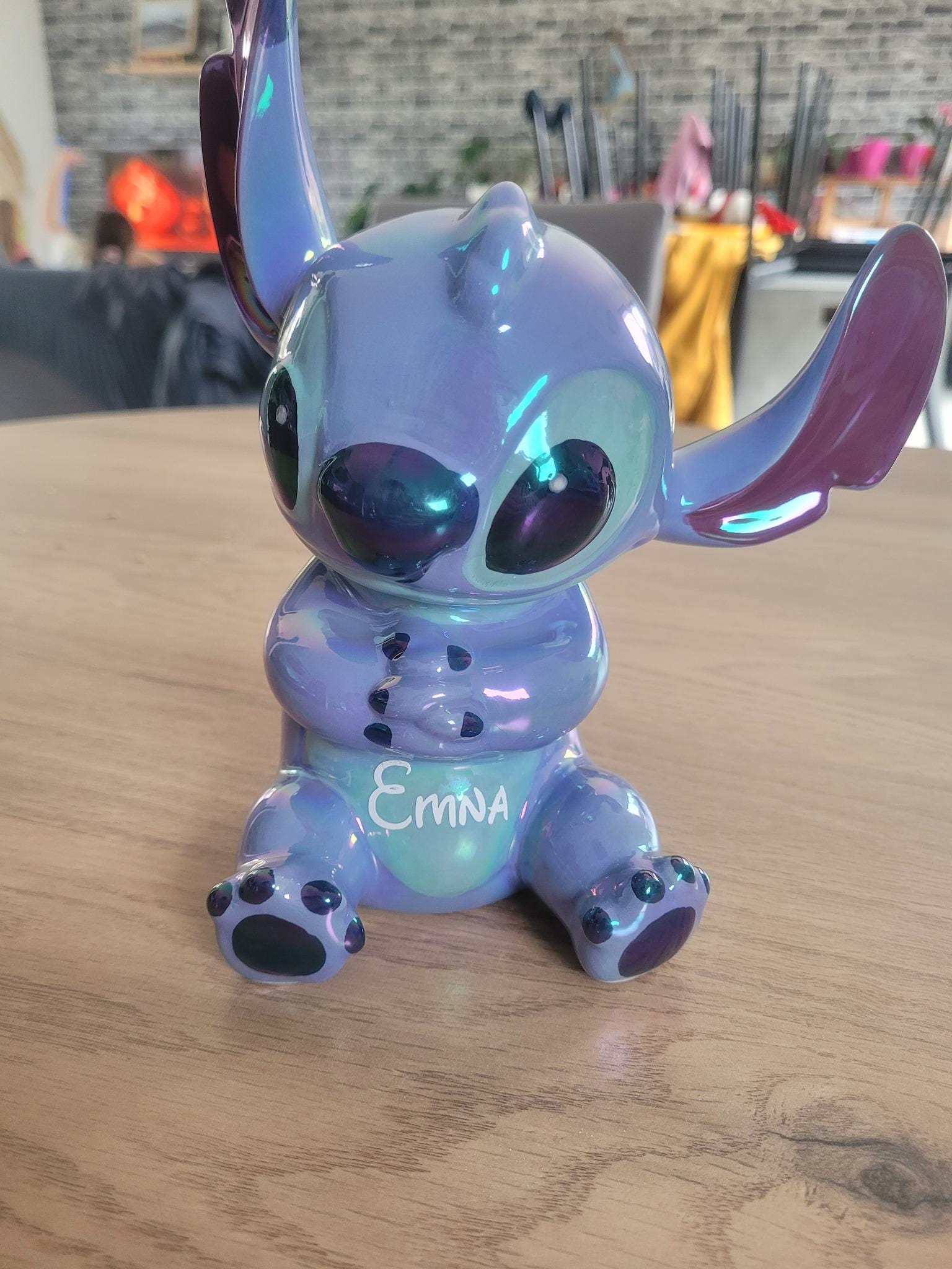 Tirelire Stitch En Métal - 12cm - Idée Cadeau Enfant Pour Épargner En S'amusant