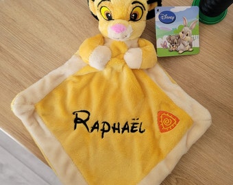 Doudou Simba Handkerchief to Embroider Etsy UK