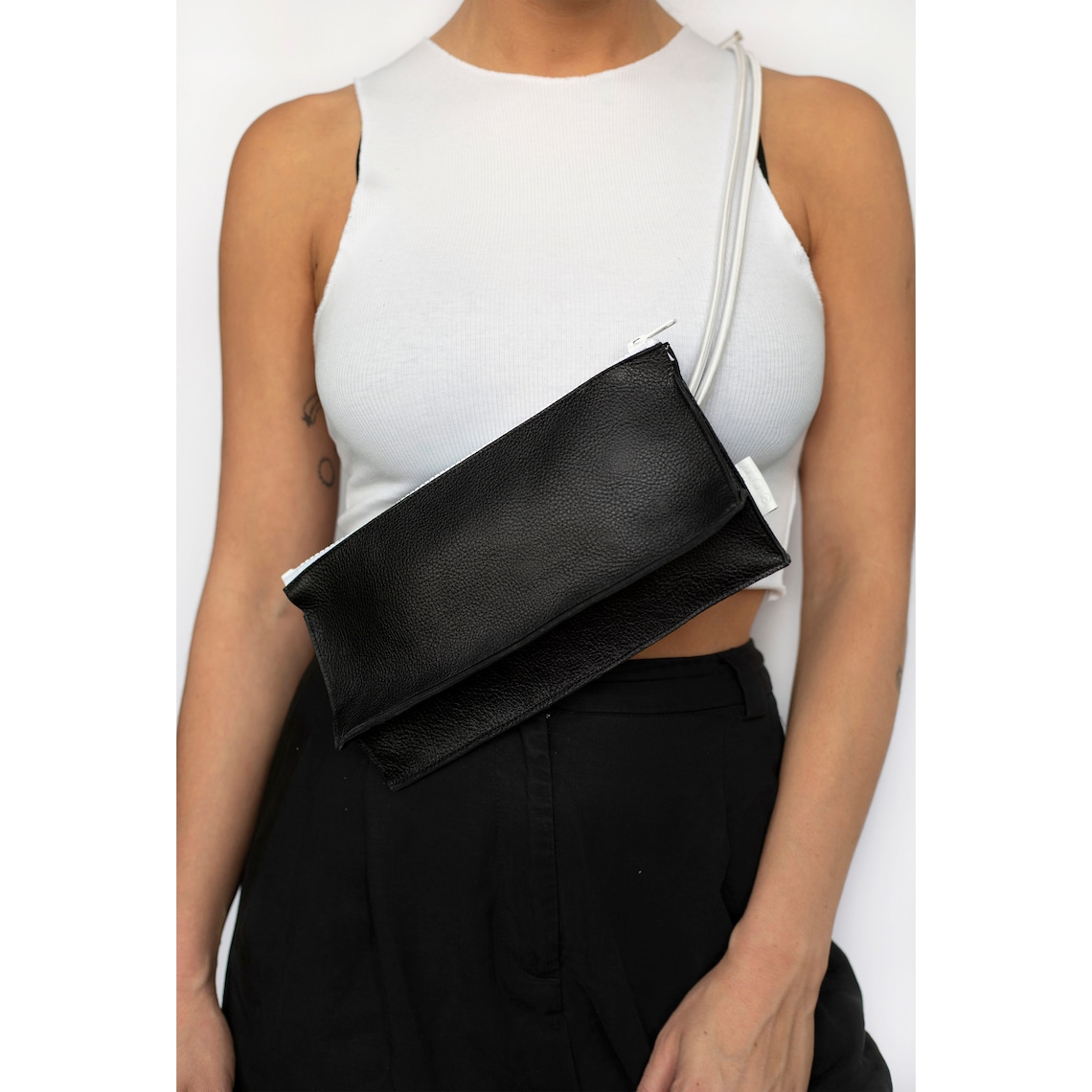 Bum Bag Black Leather Black Bum Bag Leather Bag Waist Bag Etsy UK