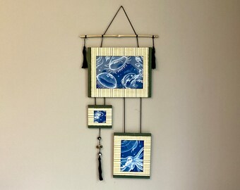 Deep Sea Fishing - Original White Ink Painting in Unique Handcrafted Frame by Cassidy Lynn