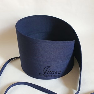 Ceinture obi double tour en satin style décontracté Ceinture bohème bleu foncé à taille large pour robe de mariée, bal de promo, fête. Cadeau pour elle.