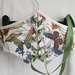 Corsetto rinascimentale sottoseno, cintura corsetto fatta a mano con farfalla - Corsetto da sposa, Cosplay medievale, regalo per lei